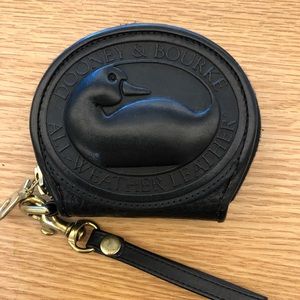 Dooney & Bourke black leather Big Duck coin purse